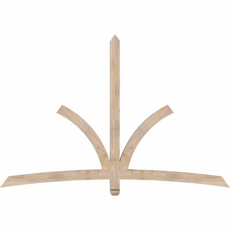 Ekena Millwork Davenport Smooth Timber Gable Bracket, Douglas Fir, 84"W x 56"H x 3 1/2"D x 3 1/2"F, 16/12 Pitch GBW084X56X0404DAV00SDF